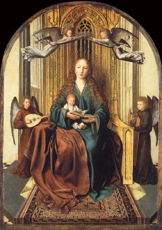 Quentin Massys The Virgin and Child Enthroned,with four Angels